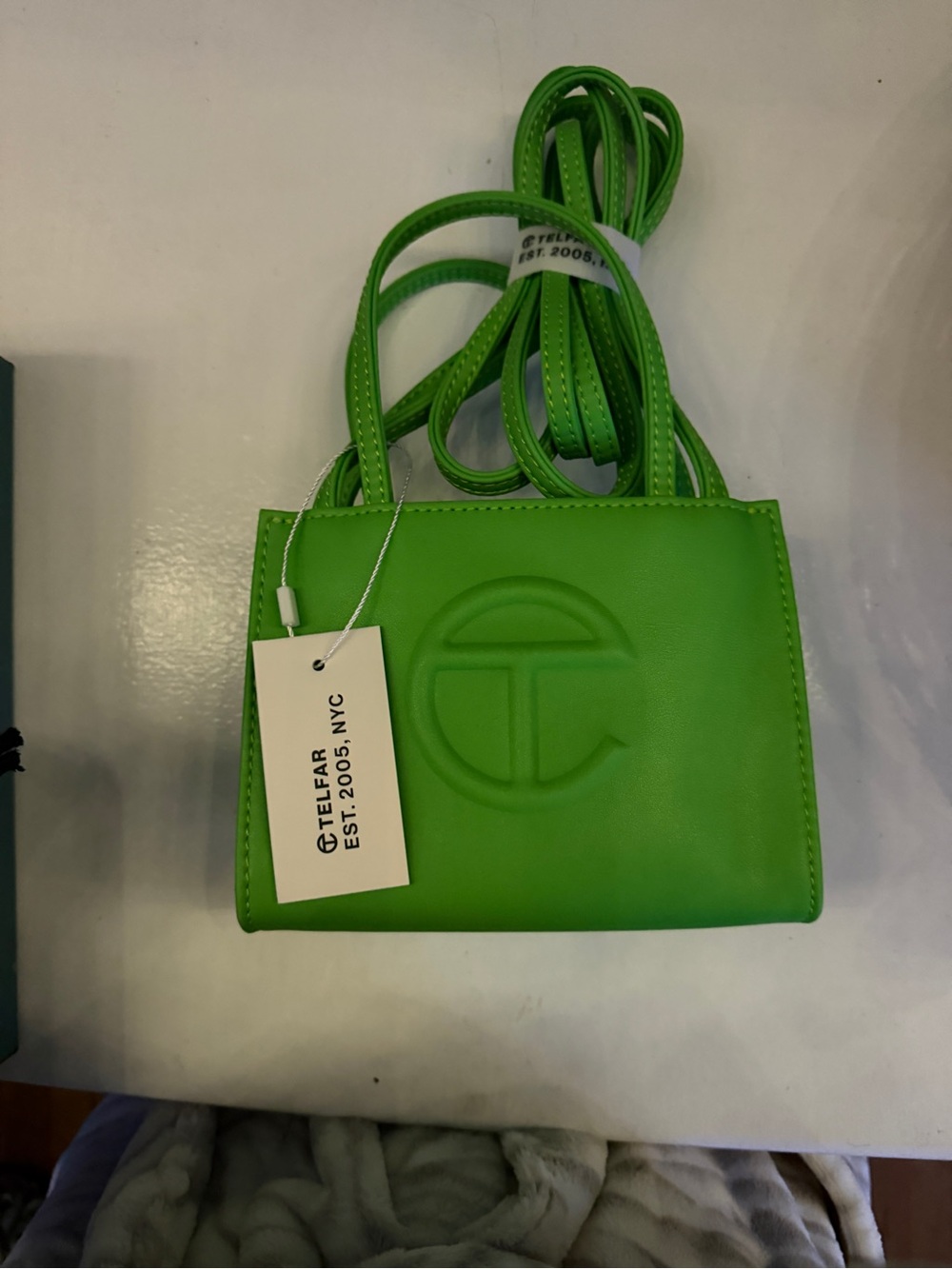 Telfar Highlighter Green Mini Crossbody Bag
